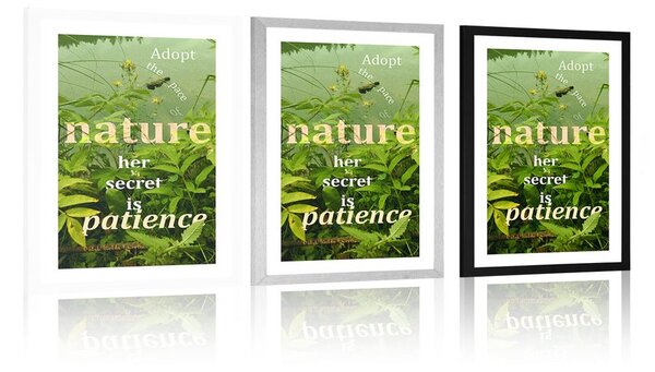 Plakat passepartout cytat w naturalnym stylu