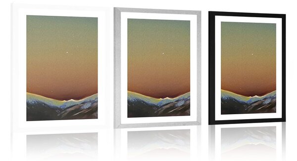 Plakat passepartout urocza nocna natura