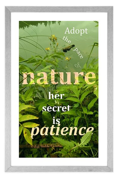 Plakat passepartout cytat w naturalnym stylu