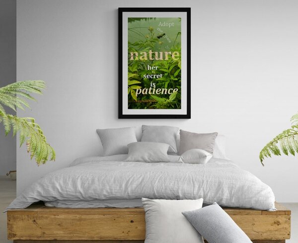 Plakat passepartout cytat w naturalnym stylu