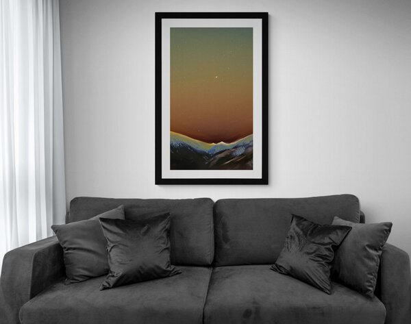 Plakat passepartout urocza nocna natura