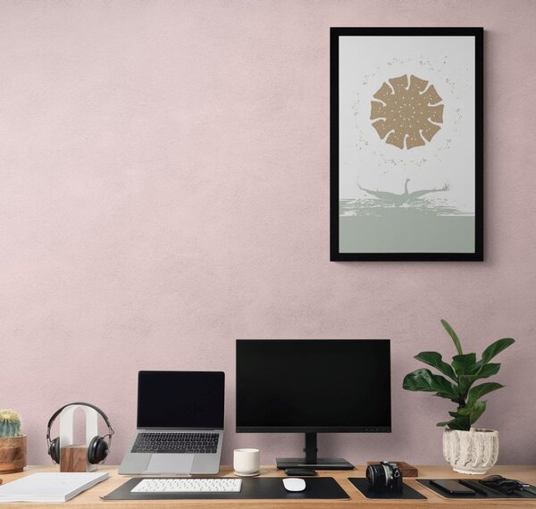 Plakat jezioro łabędzie
