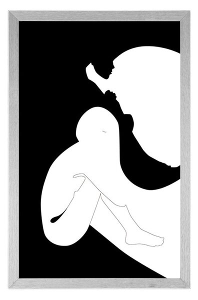 Plakat czarno-biała oryginalność kobiety