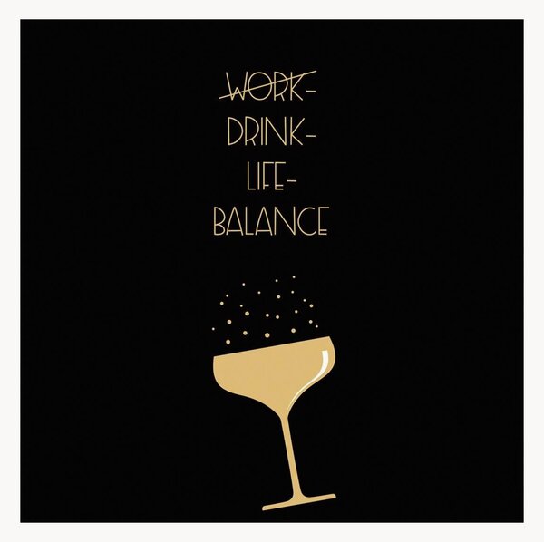 Serwetka z papieru „drink-life-balance", 40 szt