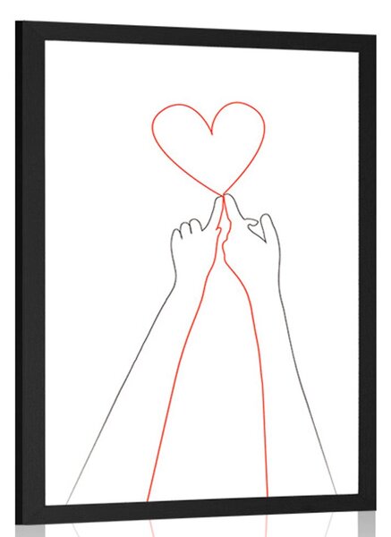 Plakat połączenie dwóch serc