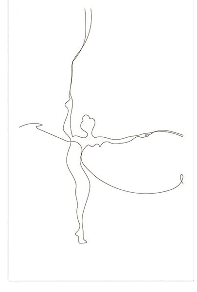 Plakat elegancja baletnicy