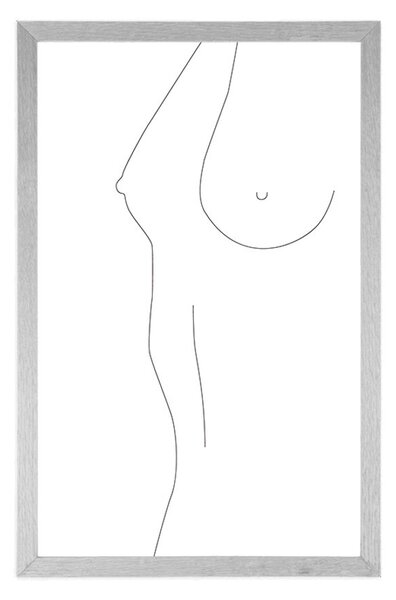 Plakat minimalistyczna sylwetka kobiecego ciała