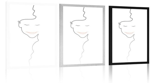 Plakat minimalistyczna twarz kobiety
