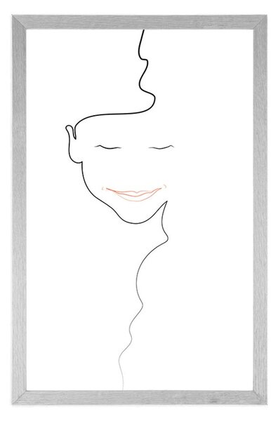 Plakat minimalistyczna twarz kobiety
