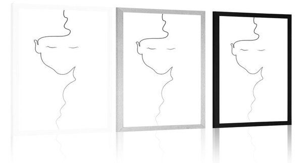 Plakat kobieta w minimalistycznej odsłonie