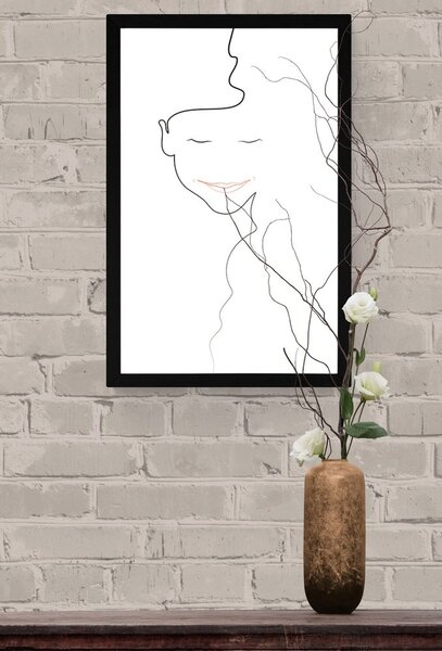 Plakat minimalistyczna twarz kobiety