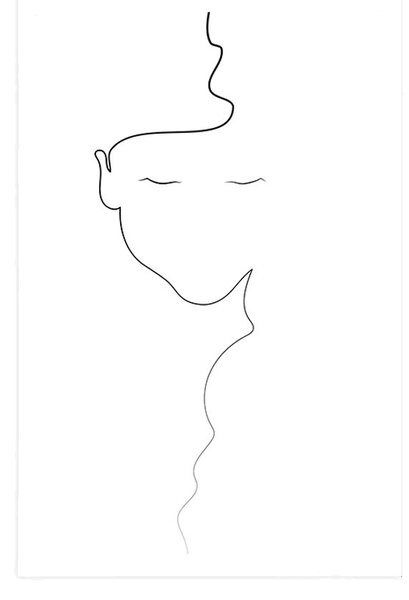 Plakat kobieta w minimalistycznej odsłonie