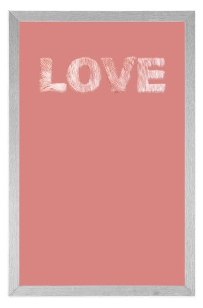 Plakat z prostym napisem Love