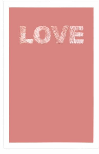 Plakat z prostym napisem Love