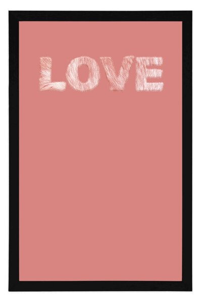 Plakat z prostym napisem Love