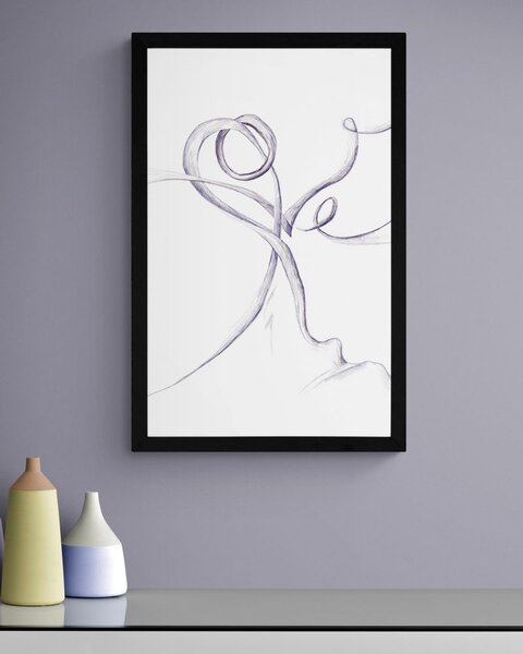 Plakat tajemniczy napis Love