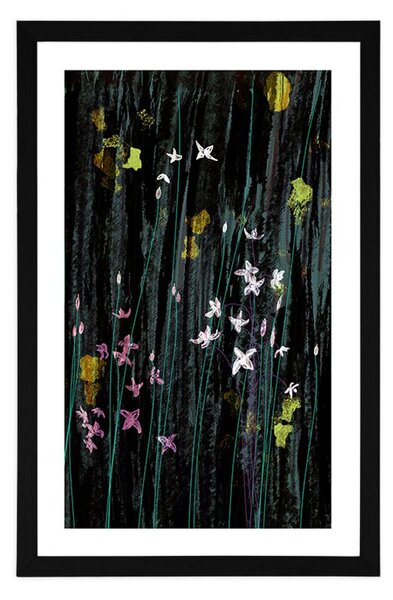 Plakat passepartout magiczne kwiaty