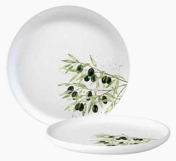 Talerz śniadaniowy z porcelany kostnej Olives
