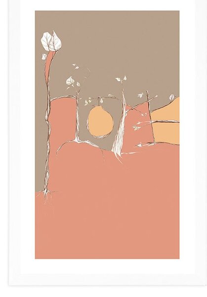 Plakat passepartout ukryty napis