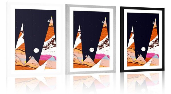 Plakat passepartout piramidy blizkiego wschodu