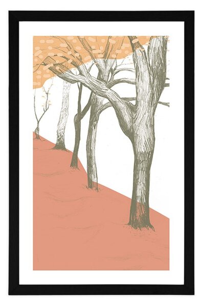 Plakat passepartout pastelowa aleja