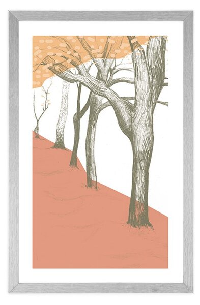 Plakat passepartout pastelowa aleja