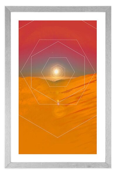 Plakat passepartout kolorowa gra