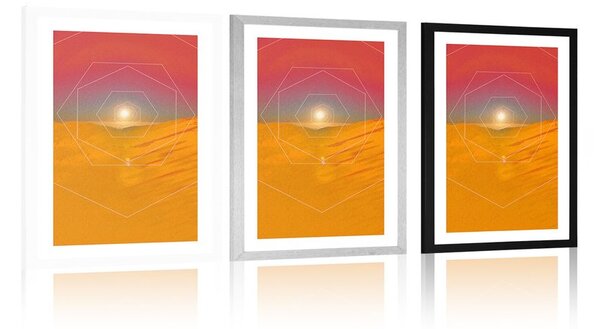 Plakat passepartout kolorowa gra
