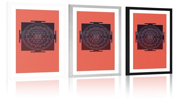 Plakat passepartout harmonijny wzór