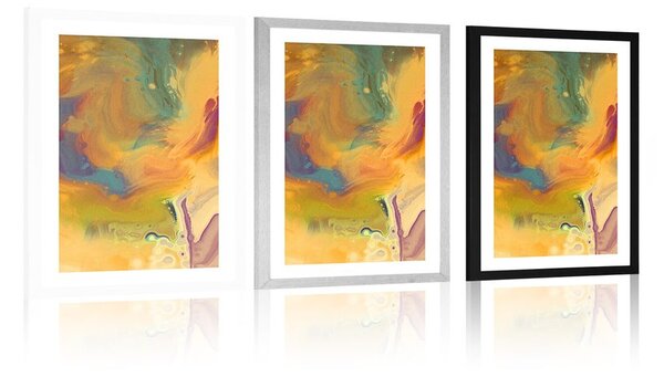 Plakat passepartout kolorowa abstrakcja