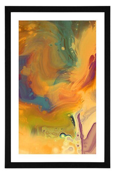 Plakat passepartout kolorowa abstrakcja