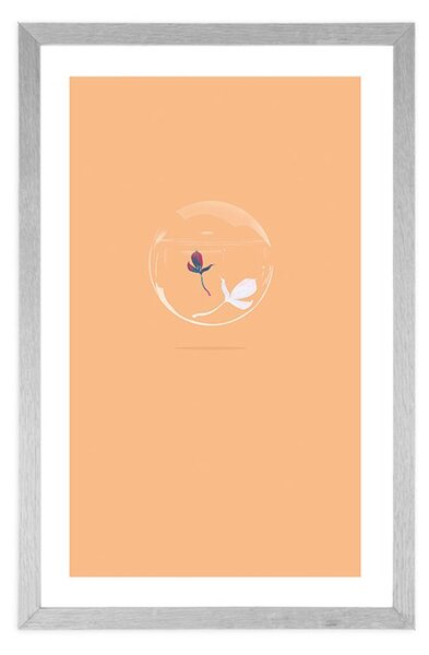 Plakat passepartout bańka roślinna