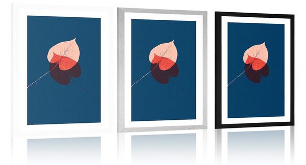 Plakat passepartout niezwykłe liście