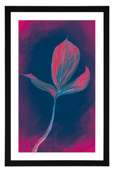 Plakat passepartout urocza roślina