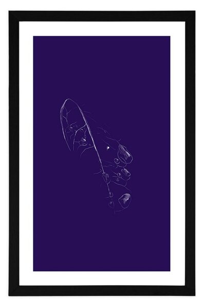 Plakat passepartout wyjątkowa gra kolorów