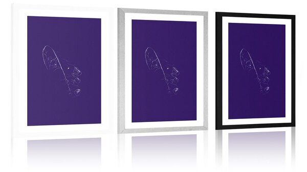 Plakat passepartout wyjątkowa gra kolorów