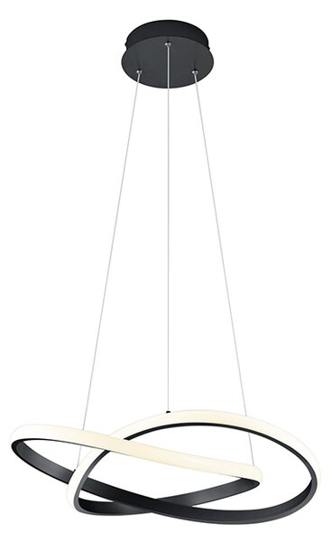 Designerska lampa wisząca czarna z 3-stopniowym ściemnianiem LED - Koers Oswietlenie wewnetrzne