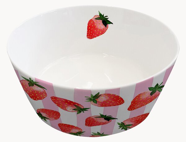 Miseczka z porcelany kostnej Strawberry & Stripes