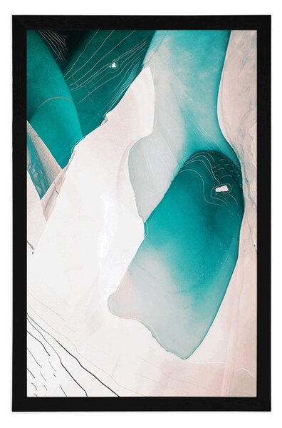 Plakat abstrakcyjne jeziora