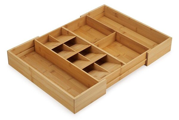 Regulowany bambusowy organizer na sztućce do szuflady w naturalnym kolorze 32 x 40 cm DrawerStore Bamboo – Joseph Joseph
