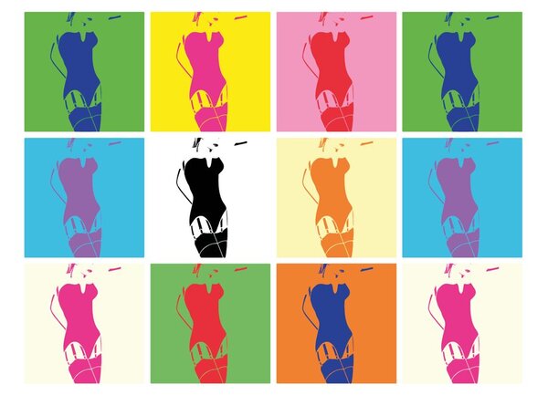 Tapeta powabna kobieta pop-artu