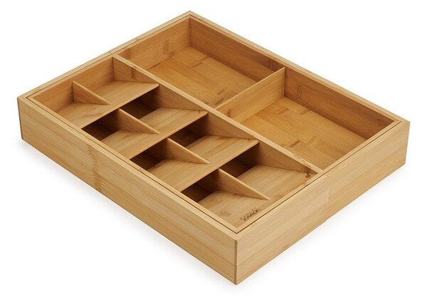 Regulowany bambusowy organizer na sztućce do szuflady w naturalnym kolorze 32 x 40 cm DrawerStore Bamboo – Joseph Joseph