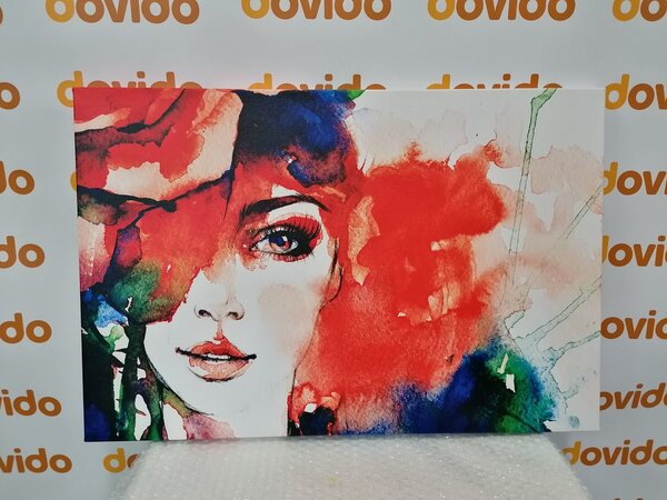 Obraz abstrakcyjny portret kobiety