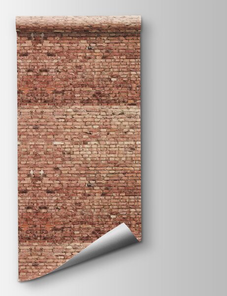 Fototapeta Ceglana ściana z wieloma rzędami cegieł, Fototapety 3d, Popularne Fototapety, u53032 - Tapeko.pl