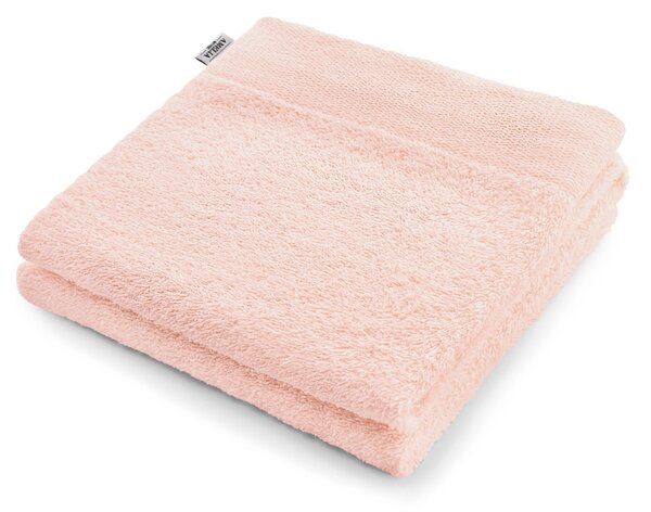 AmeliaHome - Ręcznik kąpielowy Bawełniany Gładki Pudrowy Róż AMARI-30x50 cm