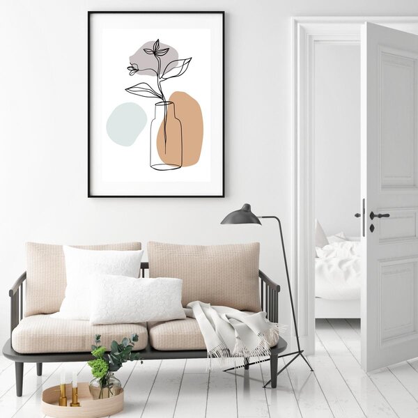 Plakat - Roślina w wazonie (A4)