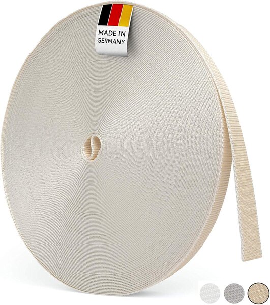Taśma do rolet 50 m, 14 mm, 20 mm, 23 mm, beżowy i brązowy, do drzwi i okien