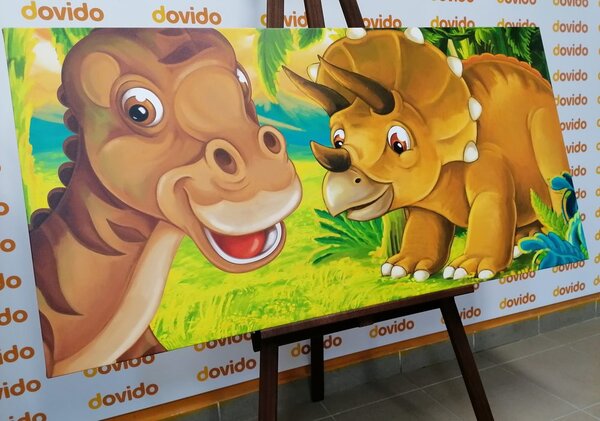 Obraz wesołe dinozaury