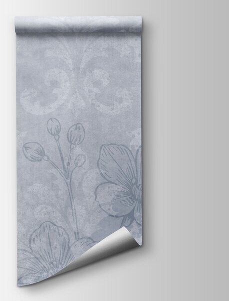 Fototapeta Biały wzór kwiatowy na białym tle, Fototapety design, Popularne Fototapety, t00912v2 - Tapeko.pl