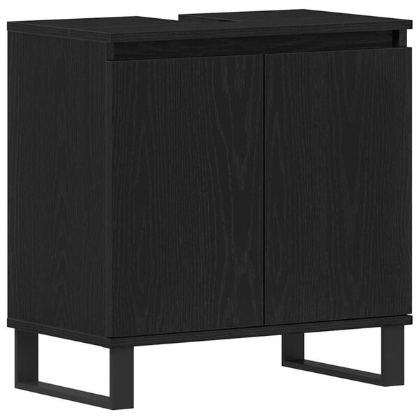 Szafka pod umywalkę z drzwiami czarny dąb 58 x 33 x 60 cm